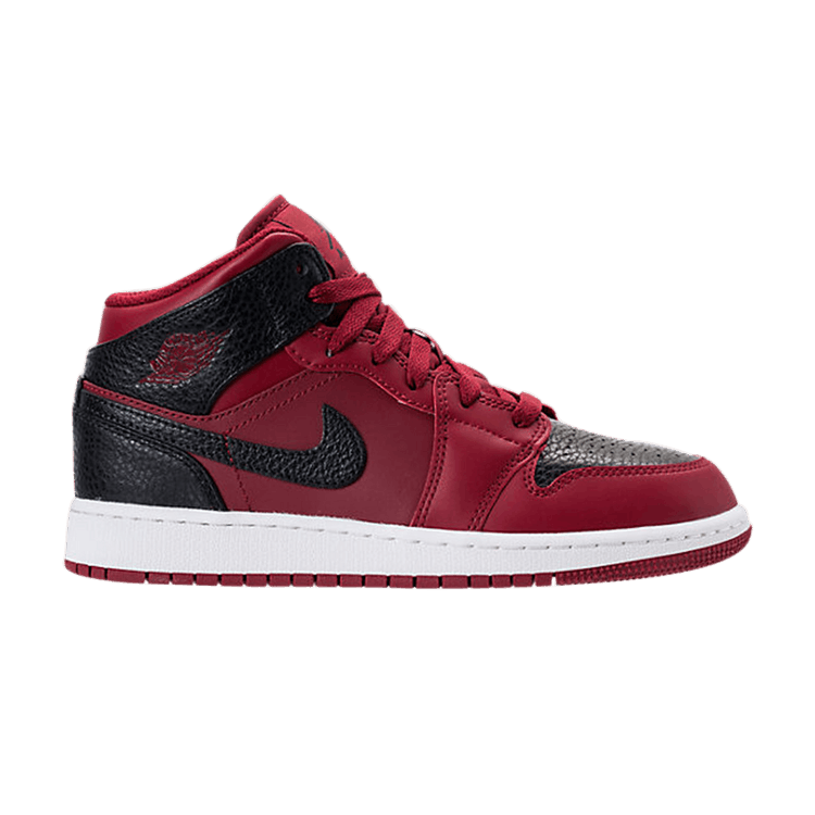 Jordan 1 Mid Team Red Black White (GS)