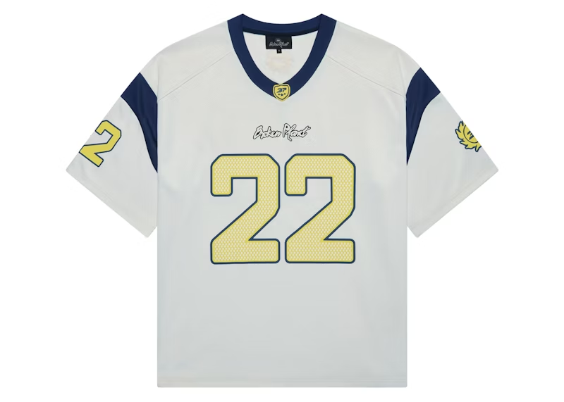 Broken Planet Football Jersey Vanilla White/Blue