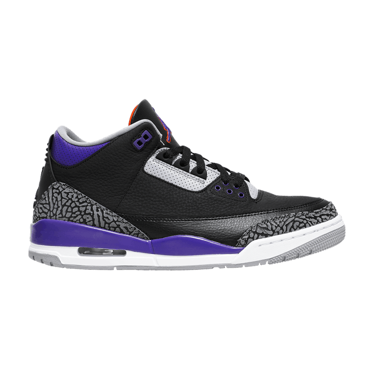 Jordan 3 Retro Black Court Purple - Side Kicks