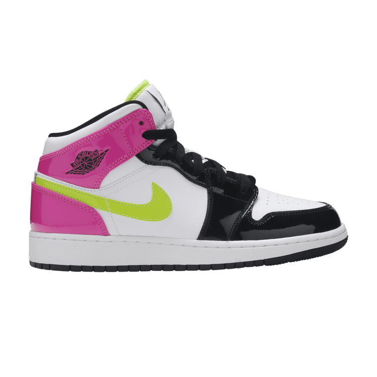 Jordan 1 Mid White Black Cyber Pink (GS)