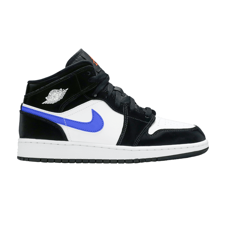 Jordan 1 Mid Black Racer Blue White (GS) - Side Kicks
