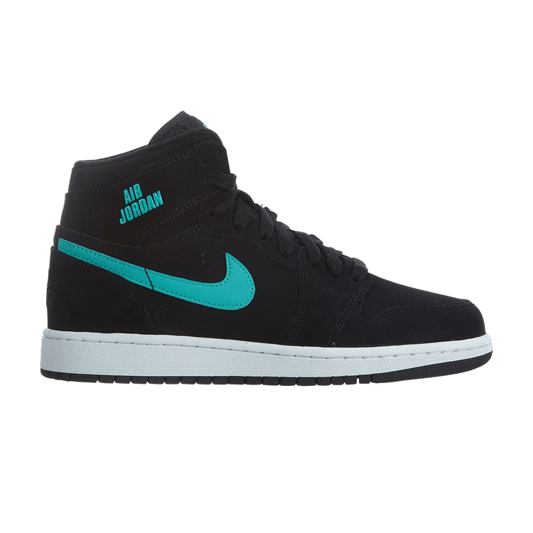Jordan 1 Retro High Black Hyper Jade (GS)