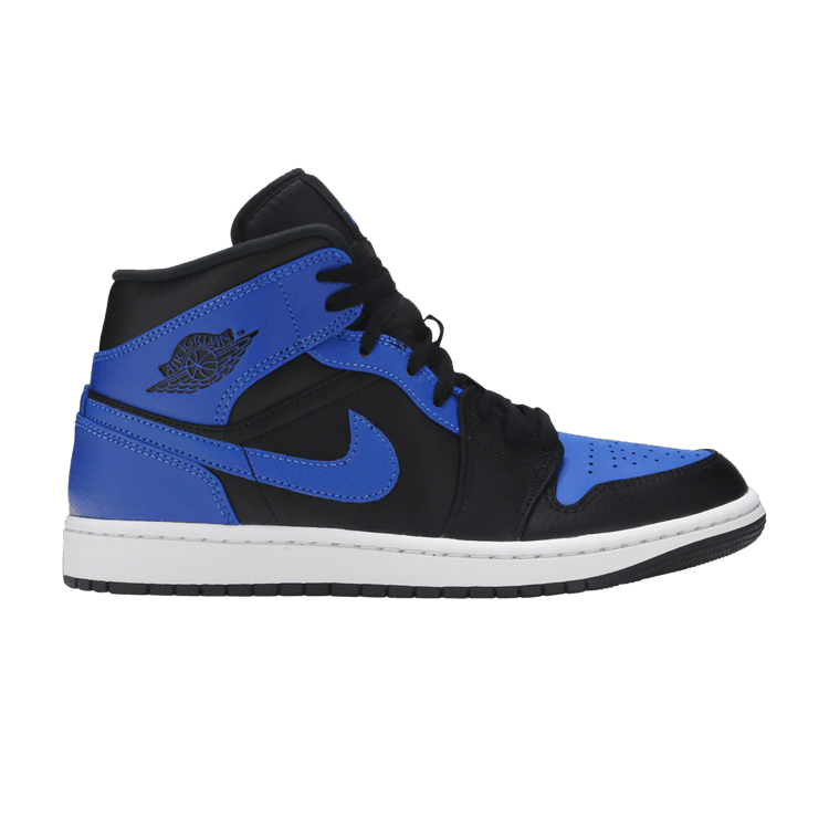 Jordan 1 Mid Hyper Royal Tumbled Leather - Side Kicks