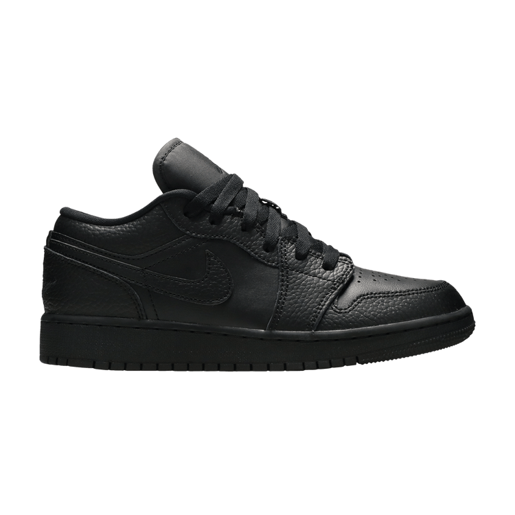 Jordan 1 Low Tumbled Leather Black (GS)