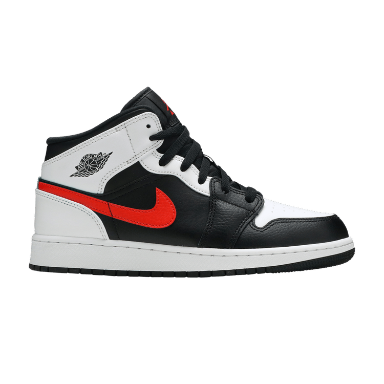 Jordan 1 Mid White Black Chile Red (GS)