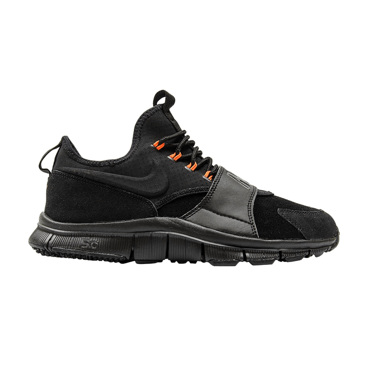 Nike Free Ace Lthr Black Black-Hyper Orange