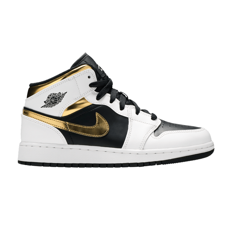 Jordan 1 Mid White Gold Black (GS)