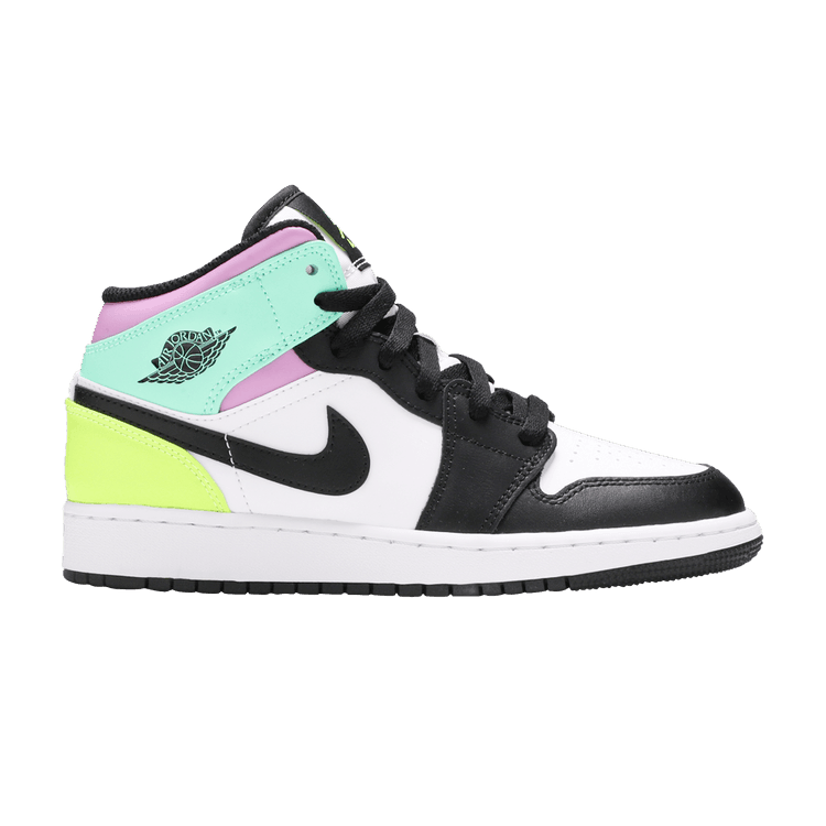 Jordan 1 Mid Pastel Black Toe (GS) - Side Kicks