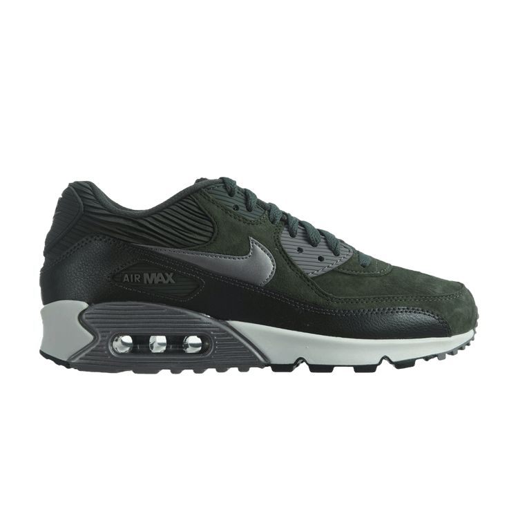 Nike Air Max 90 Leather Carbon Green Metallic Pewter (Women's)