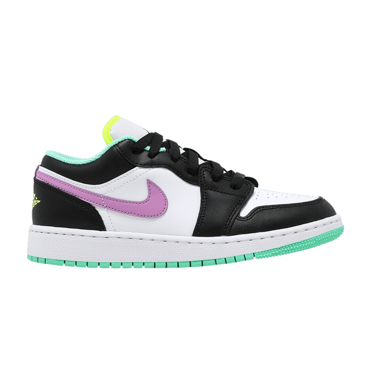 Jordan 1 Low Green Glow Violet Shock (GS)