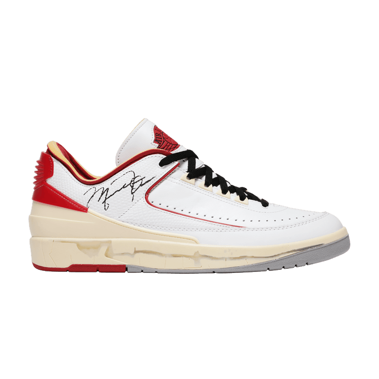 Jordan 2 Retro Low SP Off-White White Red - Side Kicks