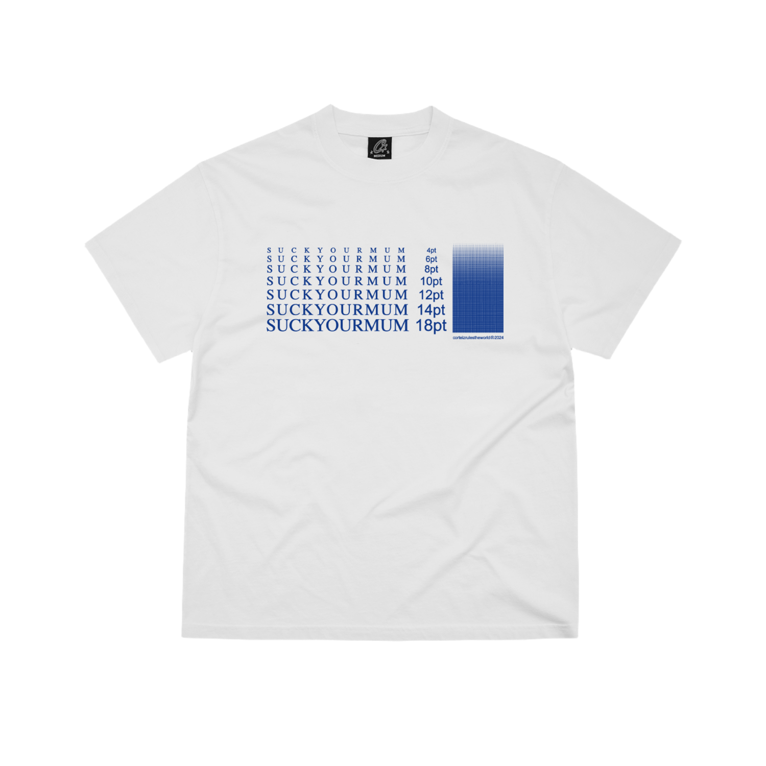 Corteiz Times New Roman Tee White