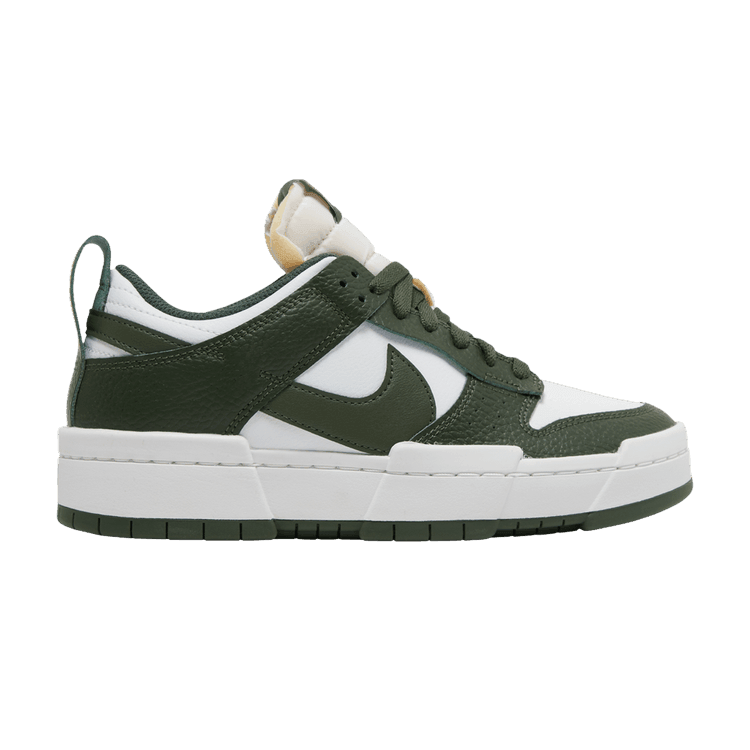Nike Dunk Low Disrupt Dark Green White (Women's) - Side Kicks