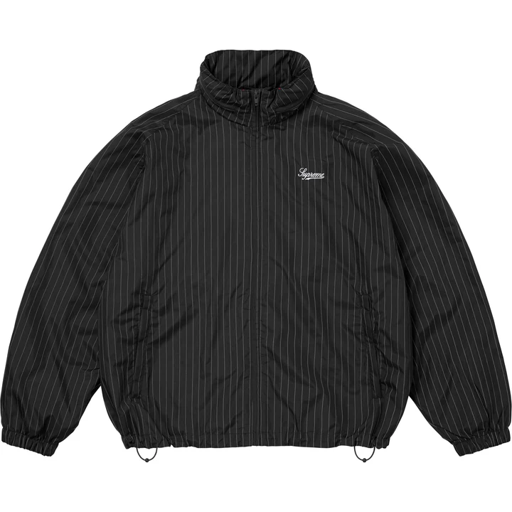 Supreme Reflective Pinstripe Track Jacket - Black