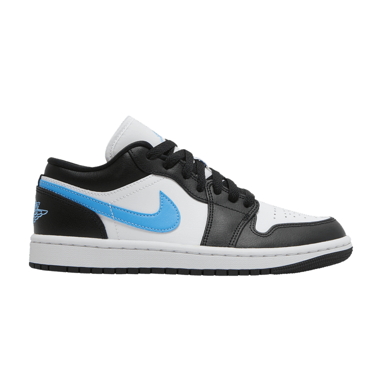 Jordan 1 Low Black University Blue White (Women's) - Side Kicks