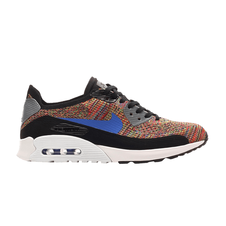 Nike Air Max 90 Ultra 2.0 Flyknit Black Medium Blue Cool Grey (Women's)