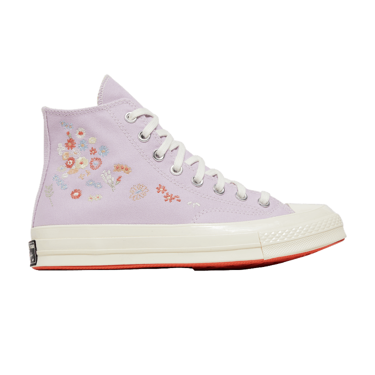 Converse Chuck Taylor All Star 70 Hi Embroidered Floral Pale Amethyst