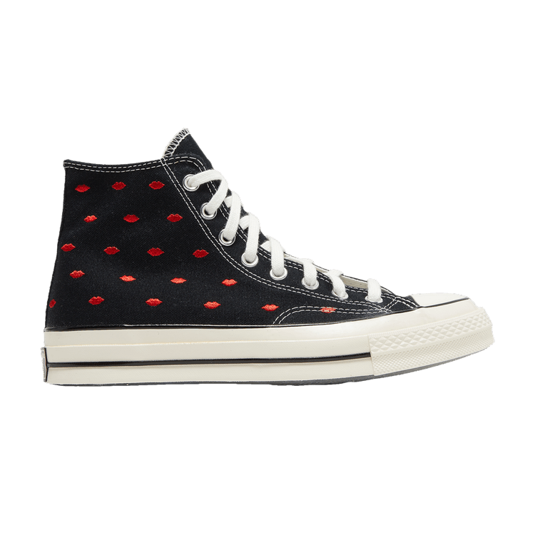 Converse Chuck Taylor All Star 70 Hi Embroidered Lips Black