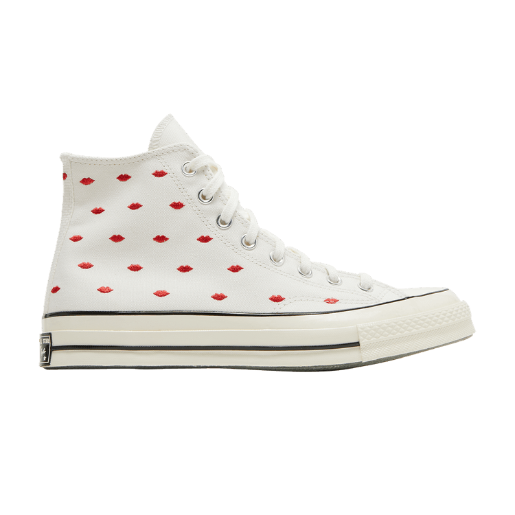 Converse Chuck Taylor All Star 70 Hi Embroidered Lips Vintage White