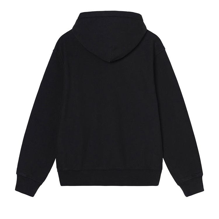 Stussy Stock Logo Fleece Hoodie Black