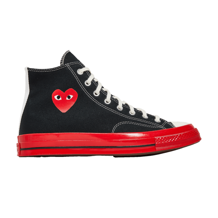 Converse Chuck Taylor All Star 70 Hi Comme des Garcons PLAY Black Red Midsole