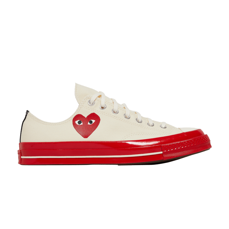 Converse Chuck Taylor All Star 70 Ox Comme des Garcons PLAY Egret Red Midsole