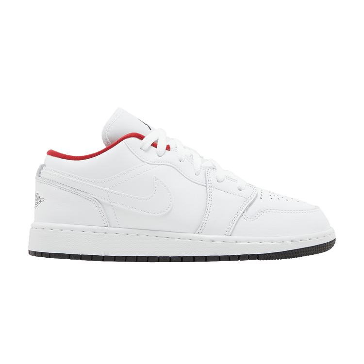 Jordan 1 Low White Gym Red Black (GS)