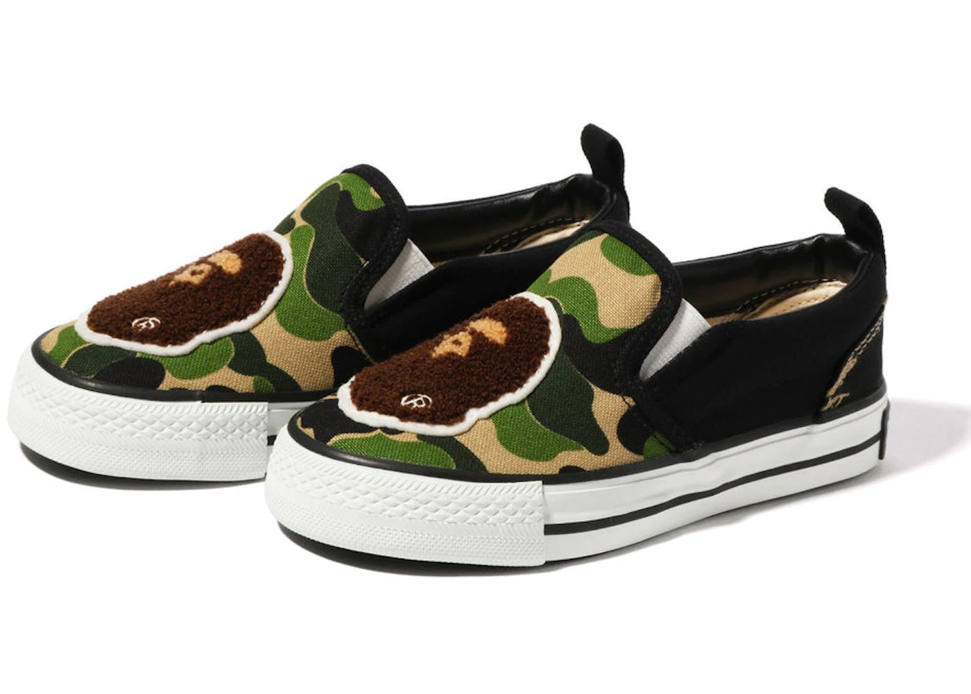 A Bathing Ape Ape Head Slip On Green ABC Camo (PS)