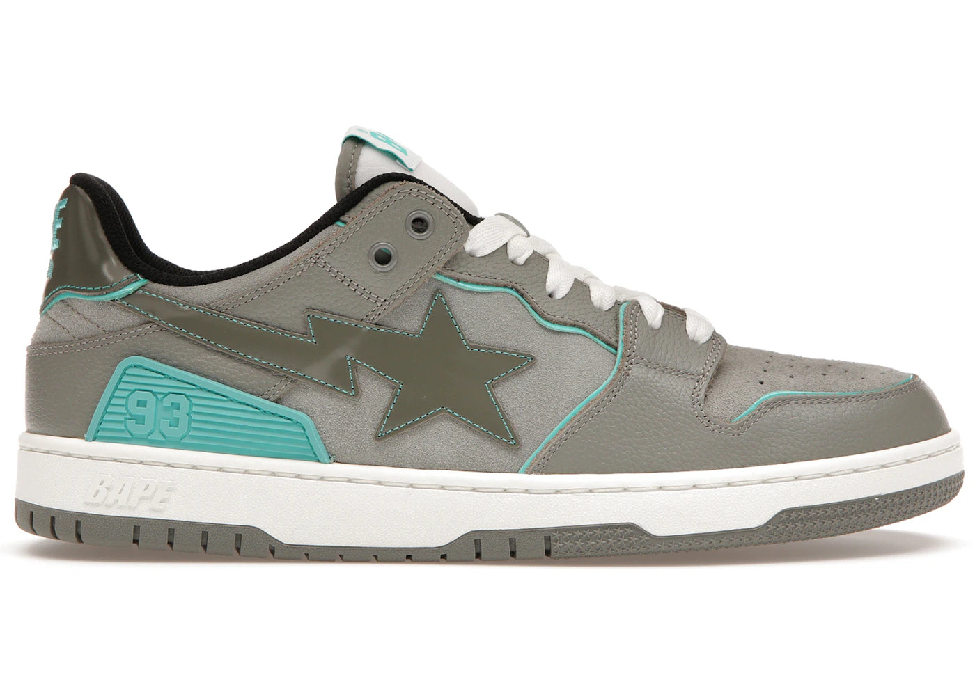 A Bathing Ape Bape SK8 Sta Grey Turquoise