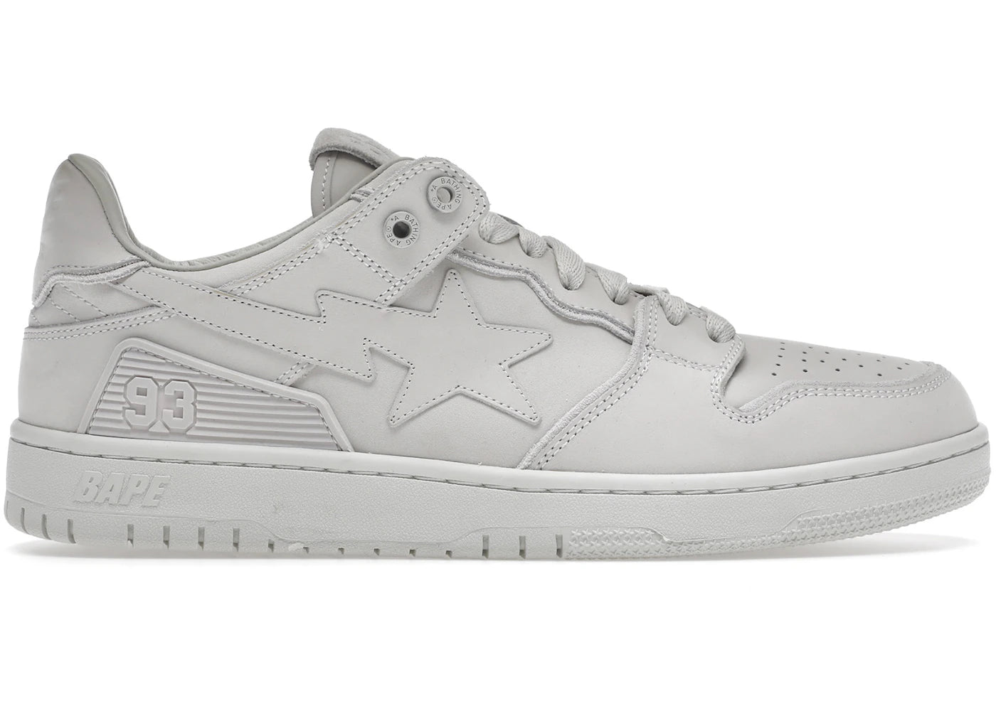 A Bathing Ape Bape SK8 Sta Triple White Nubuck