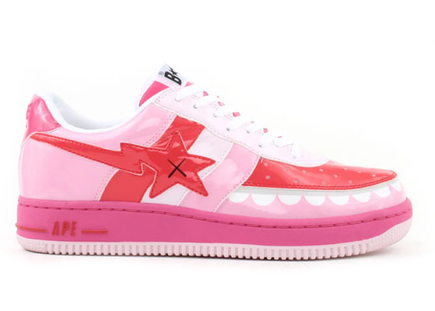 A Bathing Ape Bape Sta KAWS Chompers Pink