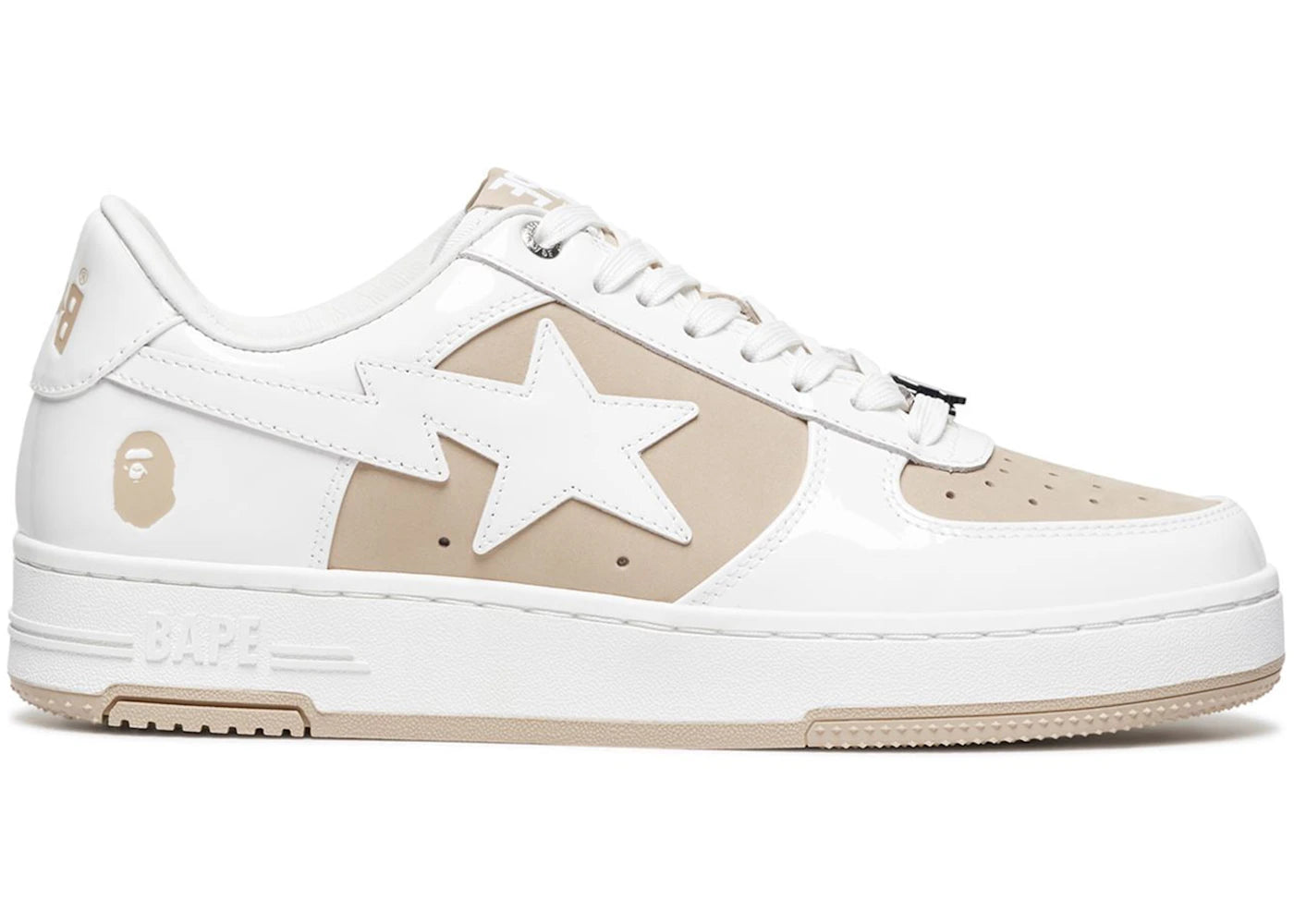 A Bathing Ape Bape Sta Low #6 White Beige