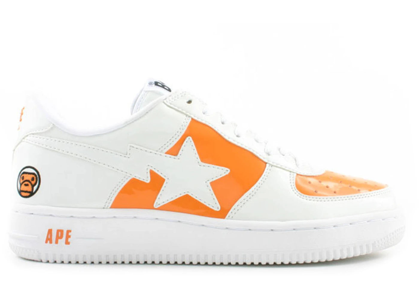 A Bathing Ape Bape Sta Low Baby Milo White Orange