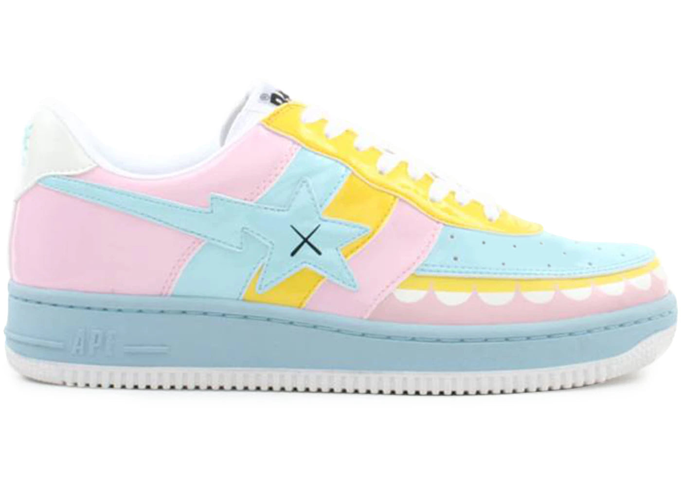 A Bathing Ape Bape Sta Low KAWS Chompers Sax Pink