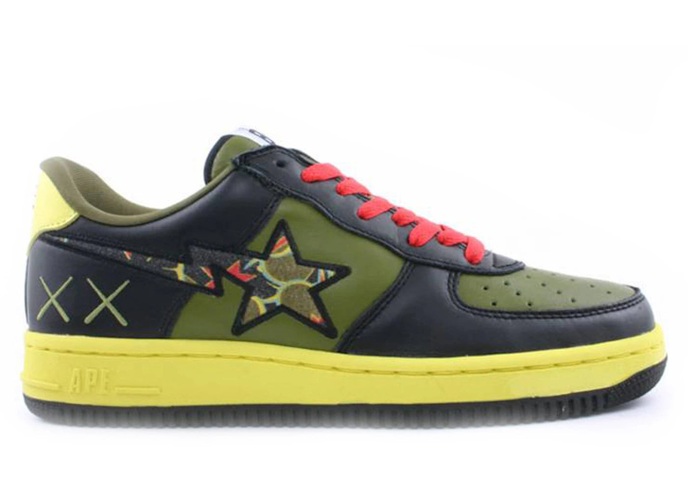 A Bathing Ape Bape Sta Low KAWS Black Olive