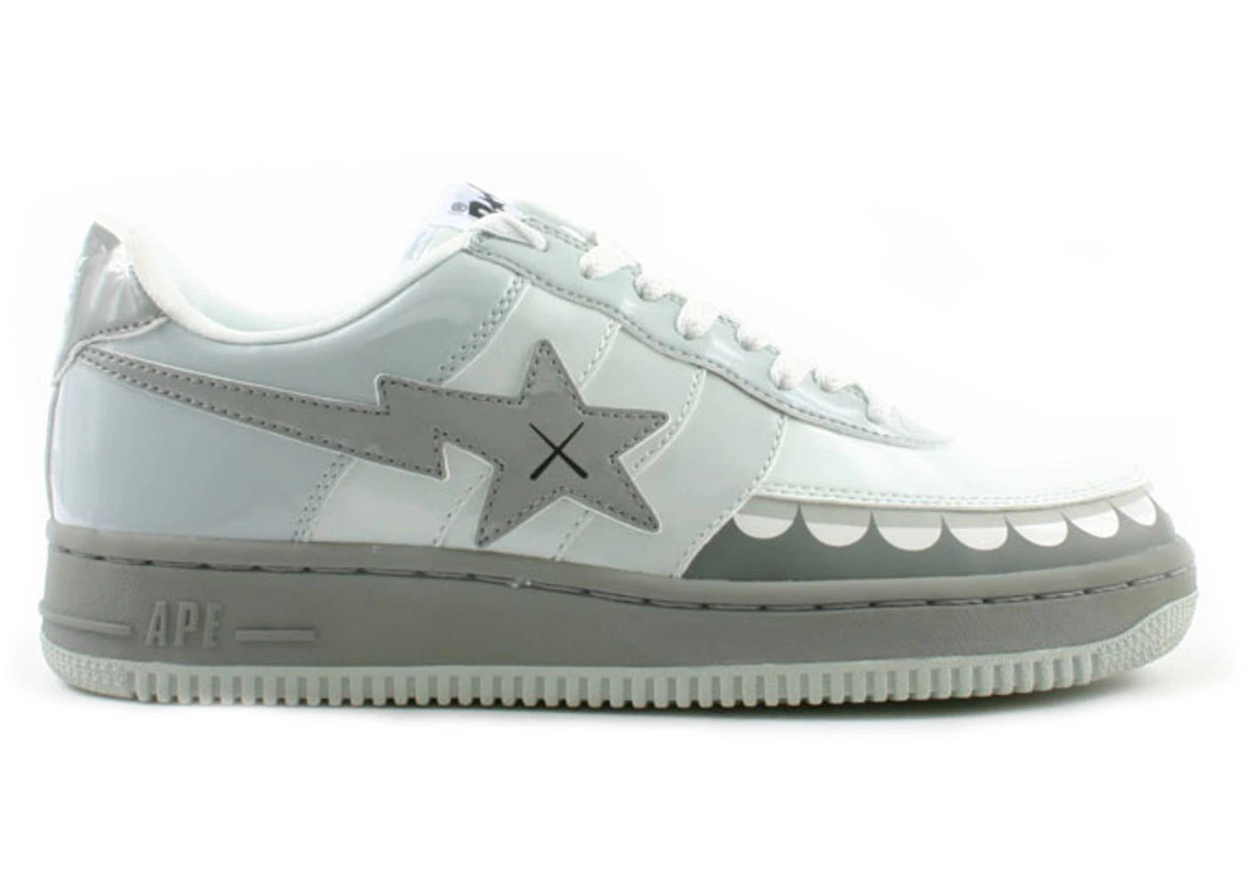 A Bathing Ape Bape Sta Low KAWS Chompers Grey