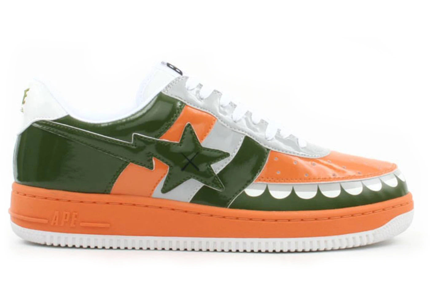 A Bathing Ape Bape Sta Low KAWS Chompers Orange Green