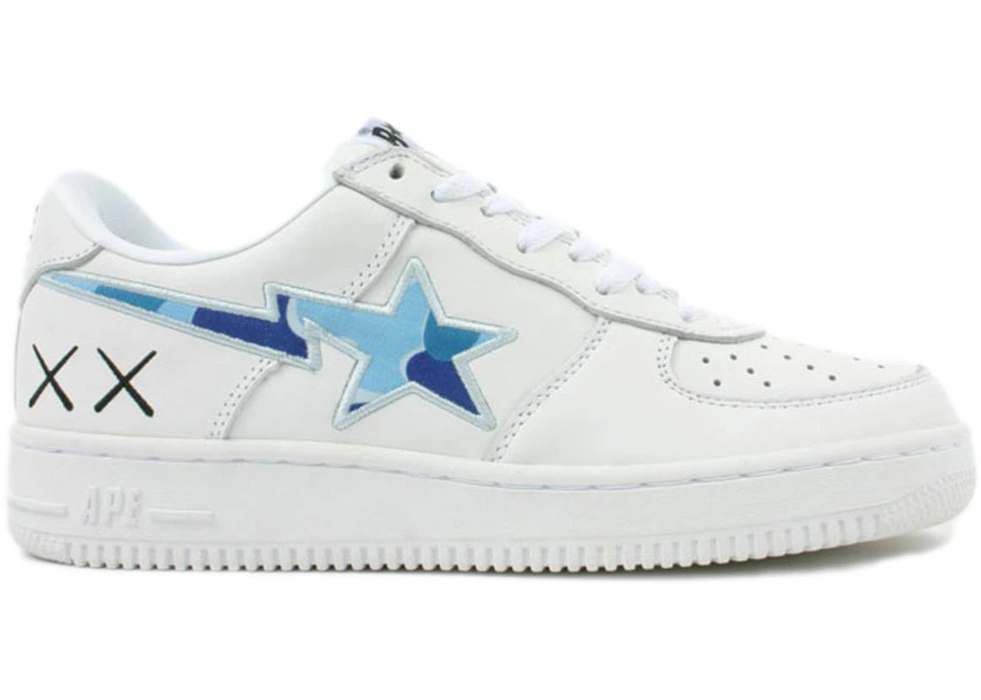 A Bathing Ape Bape Sta Low KAWS White Blue Camo