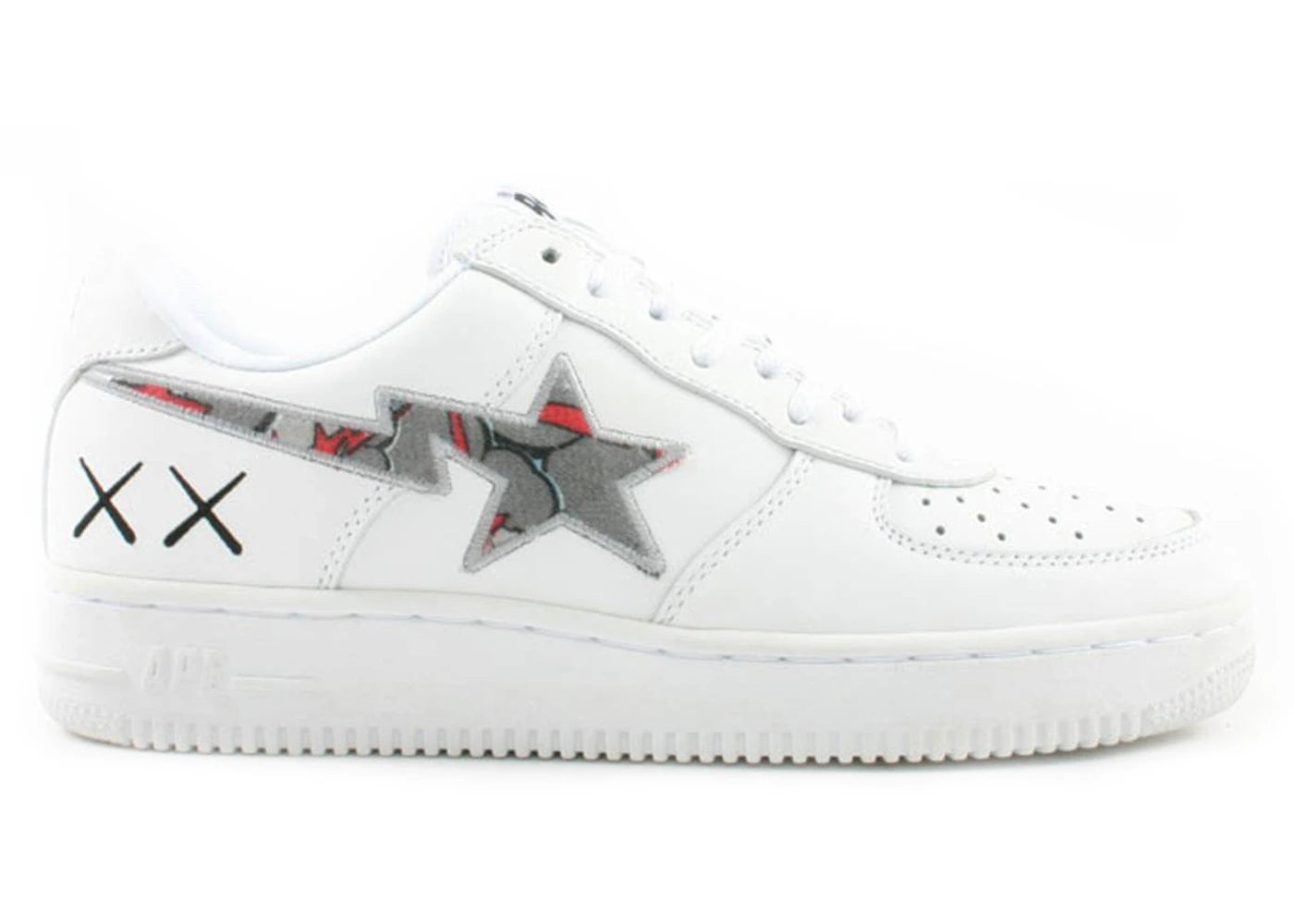 A Bathing Ape Bape Sta Low KAWS White Grey