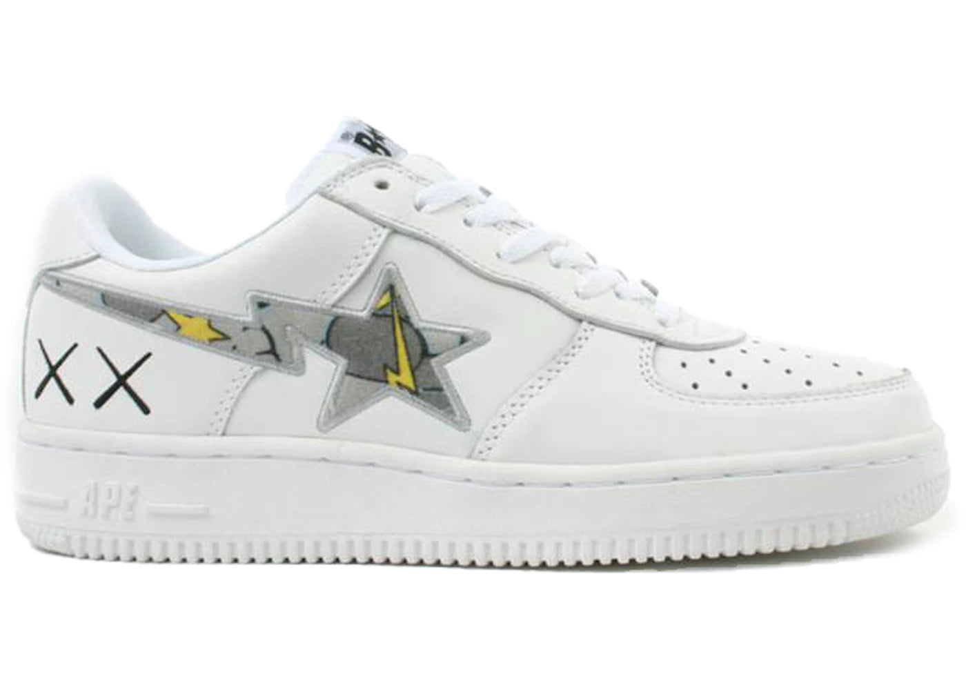 A Bathing Ape Bape Sta Low KAWS White Yellow Grey
