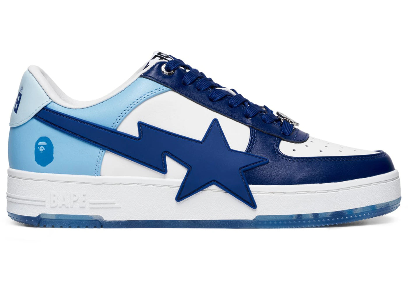 A Bathing Ape Bape Sta OS White Blue University Blue