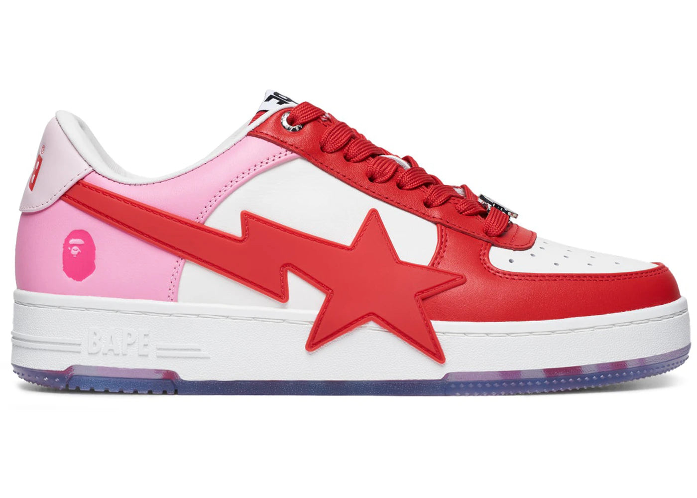 A Bathing Ape Bape Sta OS White Pink Red