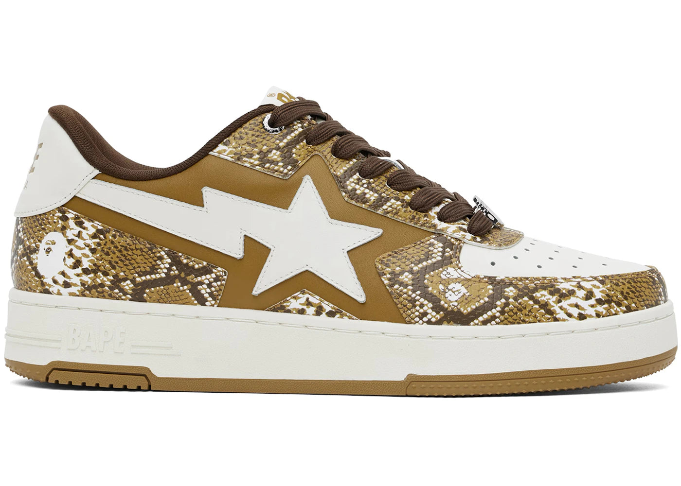 A Bathing Ape Bape Sta SSENSE Exclusive Tan Snakeskin