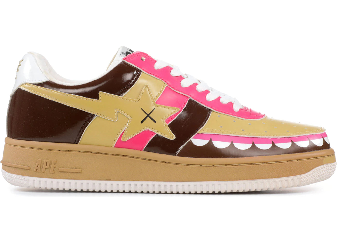 A Bathing Ape Bape Sta Low Kaws Chomper Brown