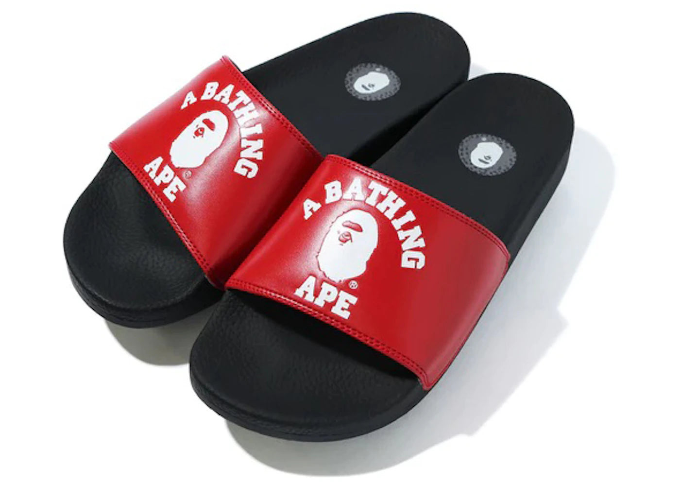 A Bathing Ape College Slide Sandals Red (FW22)