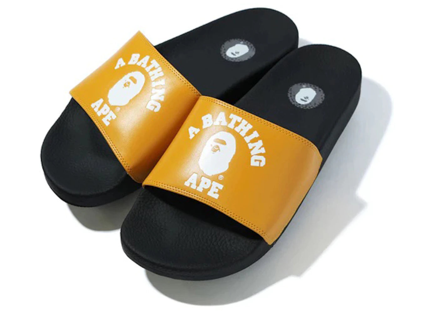 A Bathing Ape College Slide Sandals Yellow (FW22)