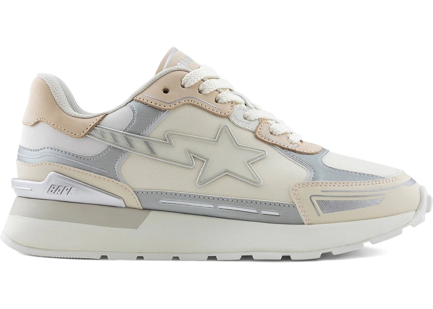 A Bathing Ape Cross Sta Ivory Silver