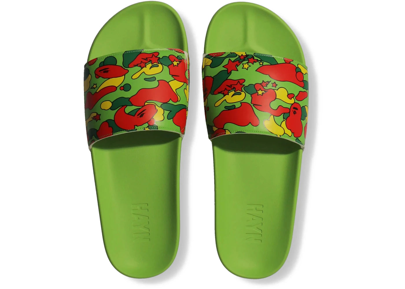 A Bathing Ape Hayn Slide Green Sta Camo