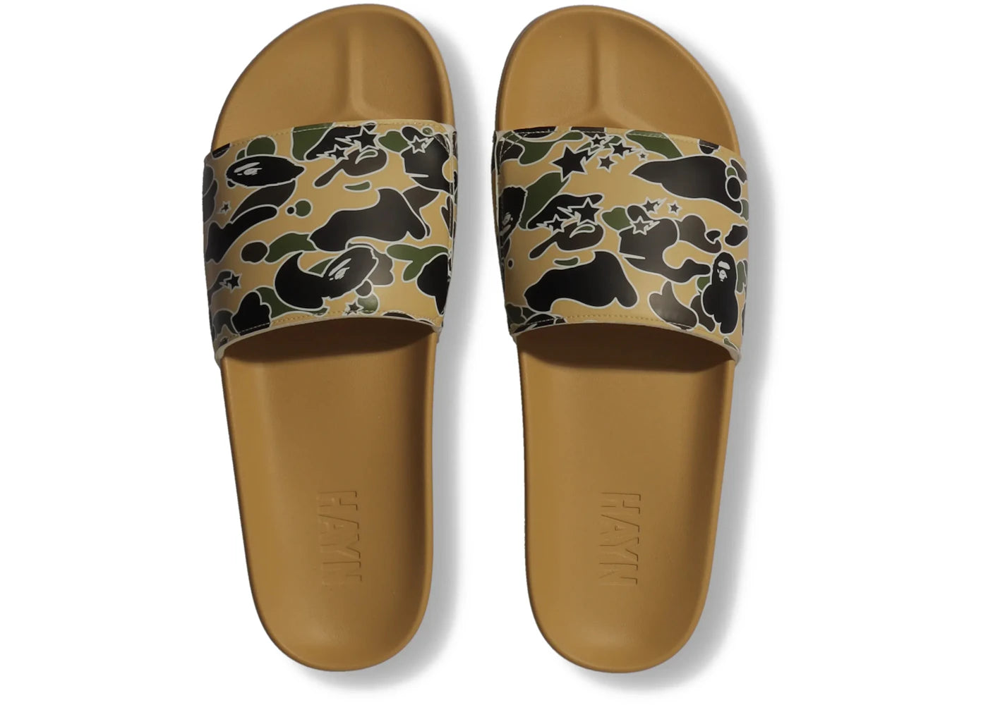 A Bathing Ape Hayn Slide Yellow Sta Camo