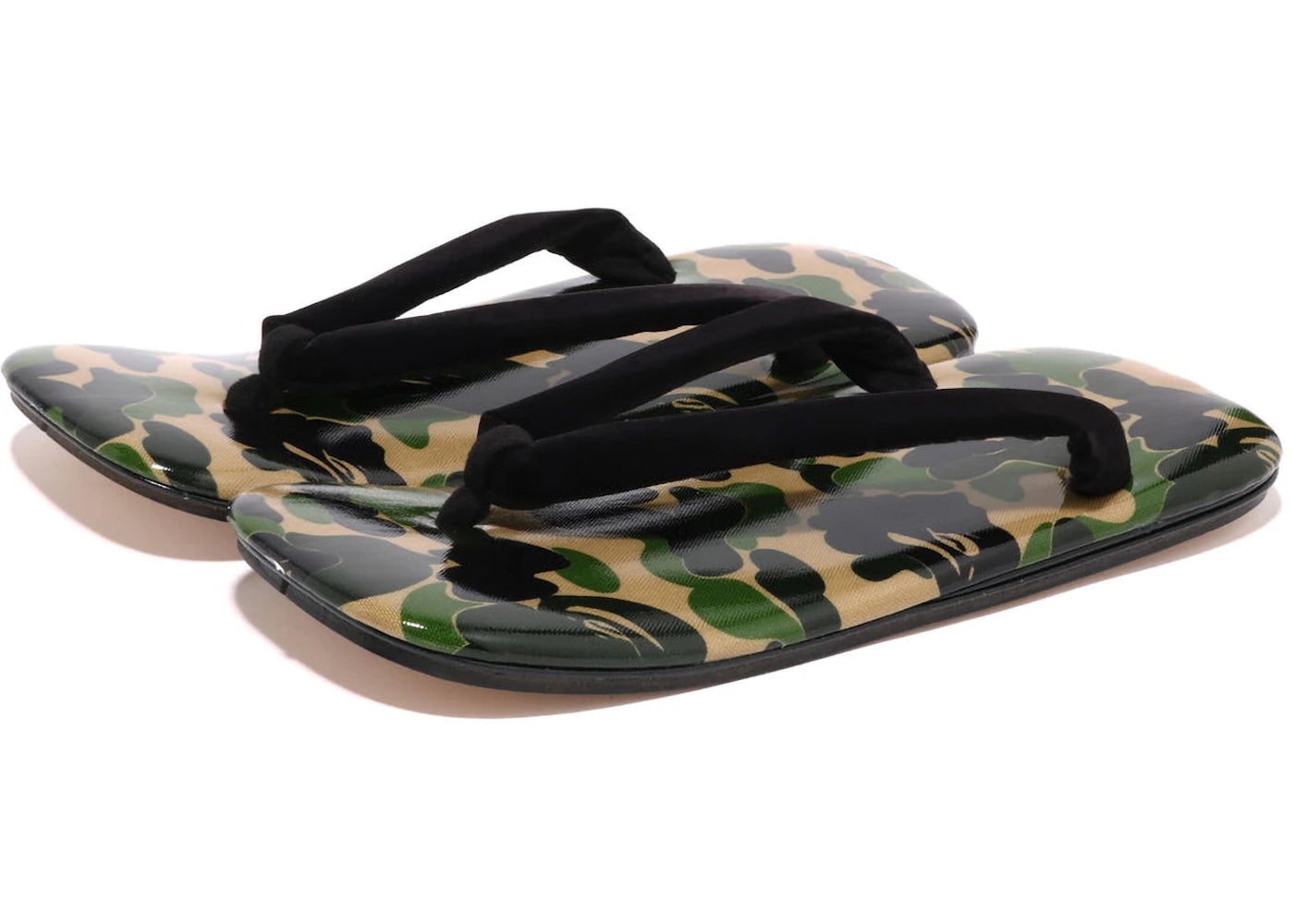 A Bathing Ape Japanese Sandal Green ABC Camo